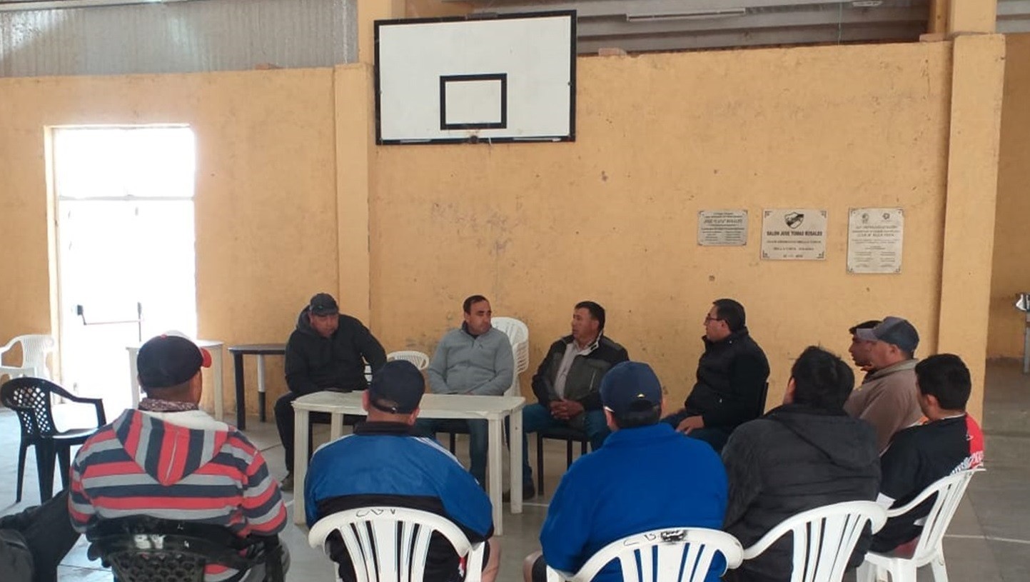 La gestión del intendente de Iglesia,Jorge Espejo, sigue apostándole al apoyo permanente sobre las instituciones deportivas del departamento visitando en esta ocasión al Club Sportivo Bella Vista