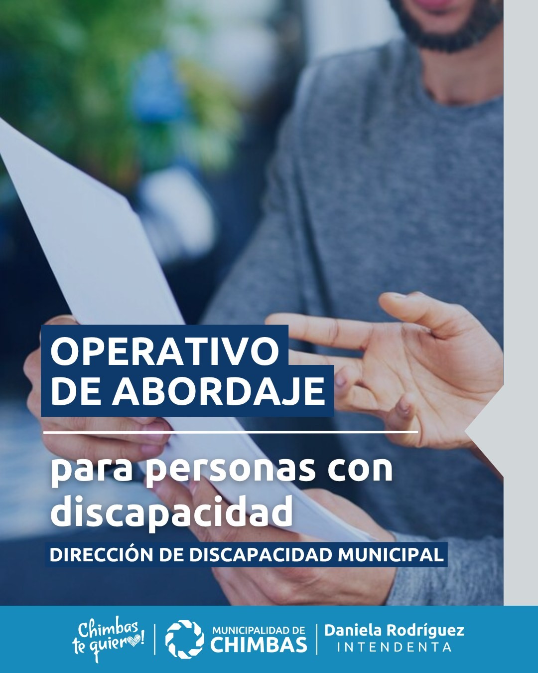 El municipio de Chimbas organizo un nuevo Operativo de Abordaje para peresonas con discapacidad.