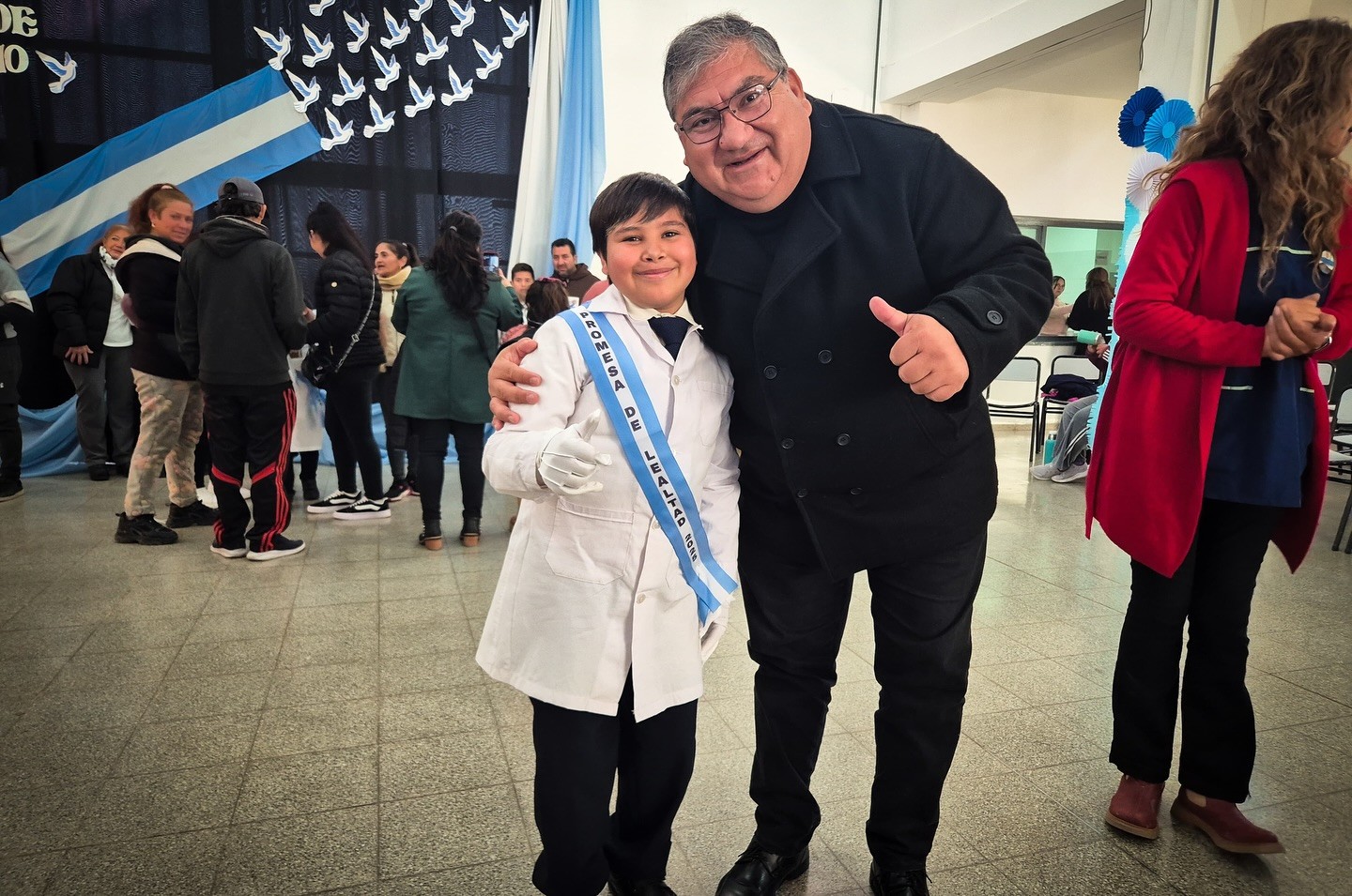 El intendente David Domínguez acompañó a los alumnos y alumnas de la Escuela de Educación Especial Múltiple de Ullum en su Promesa de Lealtad a la Bandera.