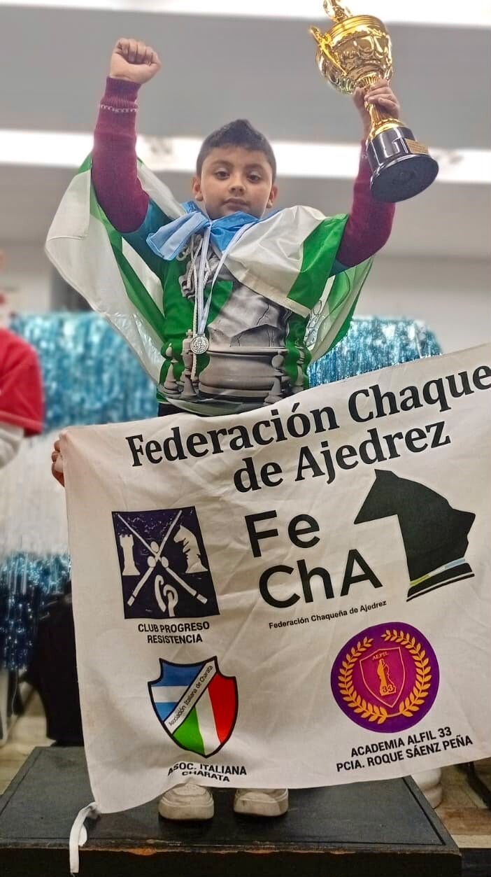 EDUCACIÓN FELICITA AL CHAQUEÑO NOAH ZALAZAR, CAMPEÓN NACIONAL DE AJEDREZ, QUE REPRESENTARÁ A LA ARGENTINA EN EL MUNDIAL SUB-7