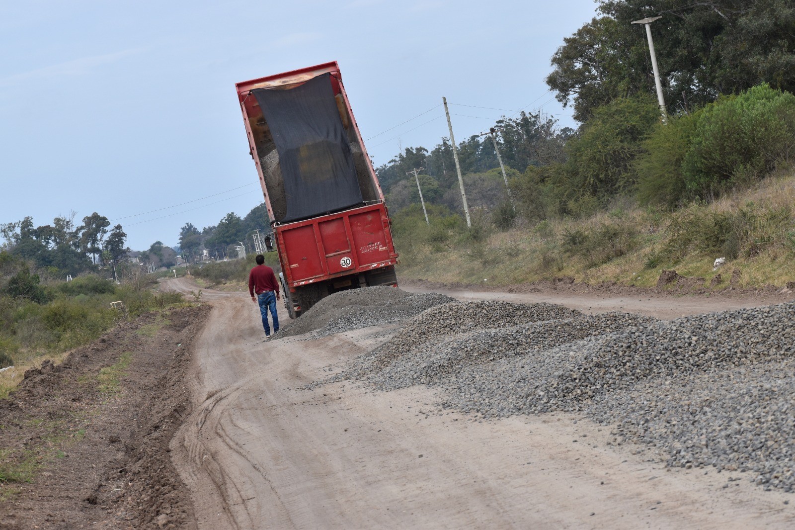 Reposiscion de Ripio en ex Ruta 14