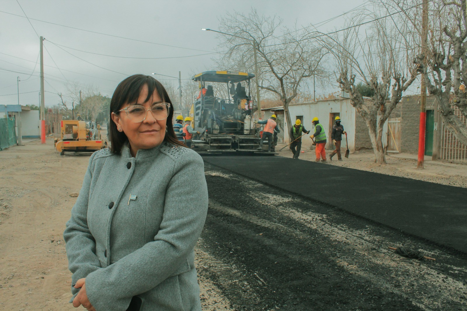 La gestión de la intendente Daniela Rodriquez de Chimbas comenzó a realizar obras de pavimentación en una zona histórica del departamento.