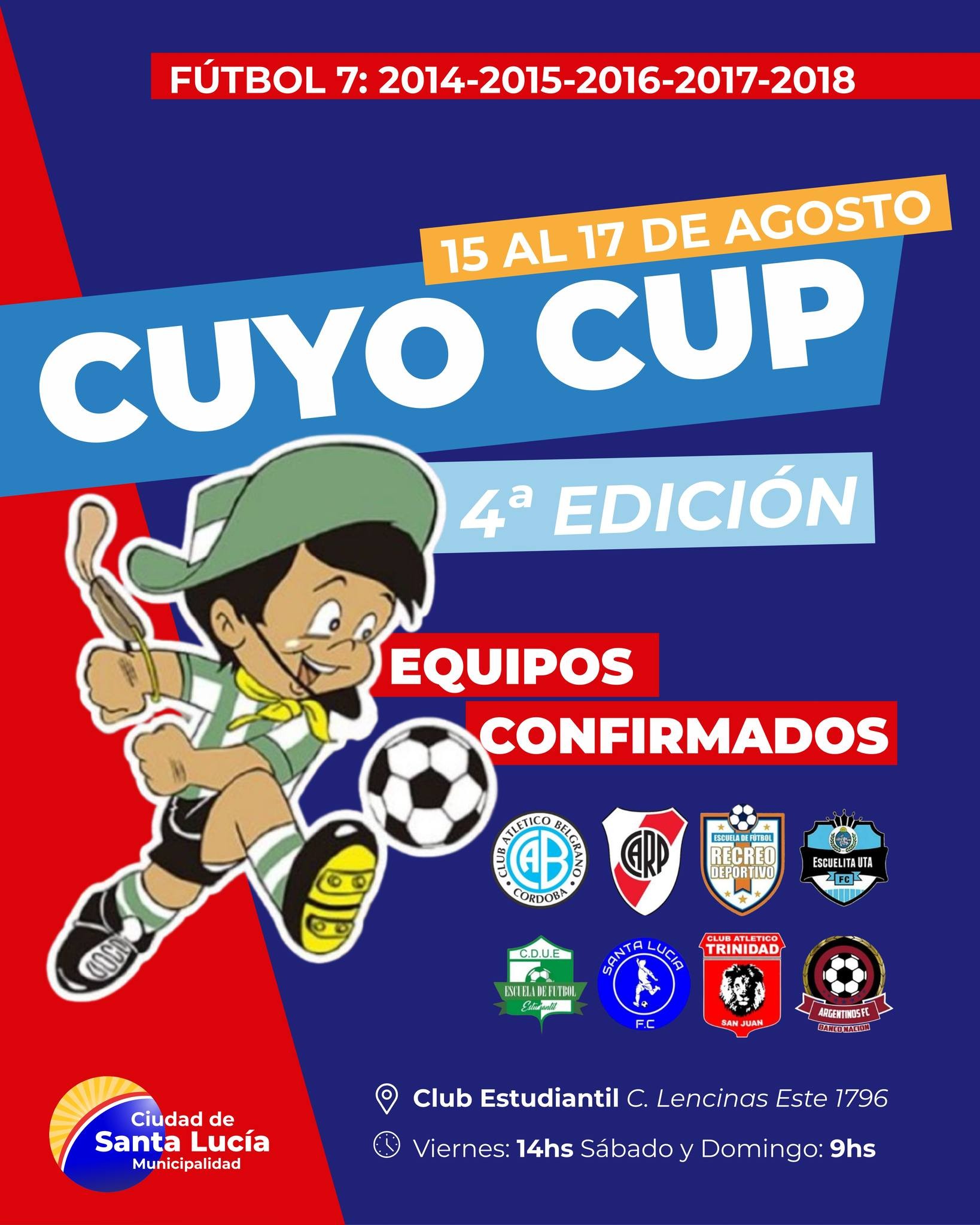 Santa Lucia se prepara para disfruta del 4º Cuyo  Cup Futsal 7 categorias 2014,15,16,17 y 18