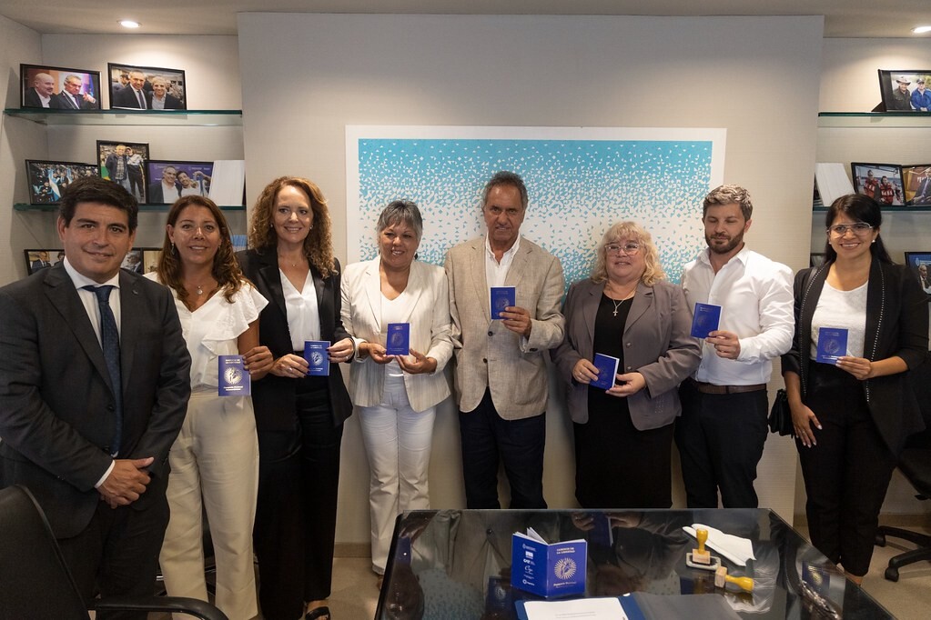 La secretaria de Turismo de San Juan, Belén Barboza, participo en la presentación del Pasaporte Nacional Sanmartiniano al secretario Daniel Scioli