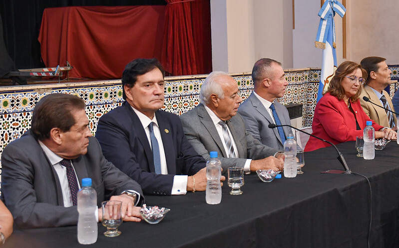 El señor vicegobernador Fabián Martín participó en la ceremonia de cambio de presidencia de la Corte de Justicia de San Juan, que ahora estará a cargo de la doctora Adriana García Nieto.