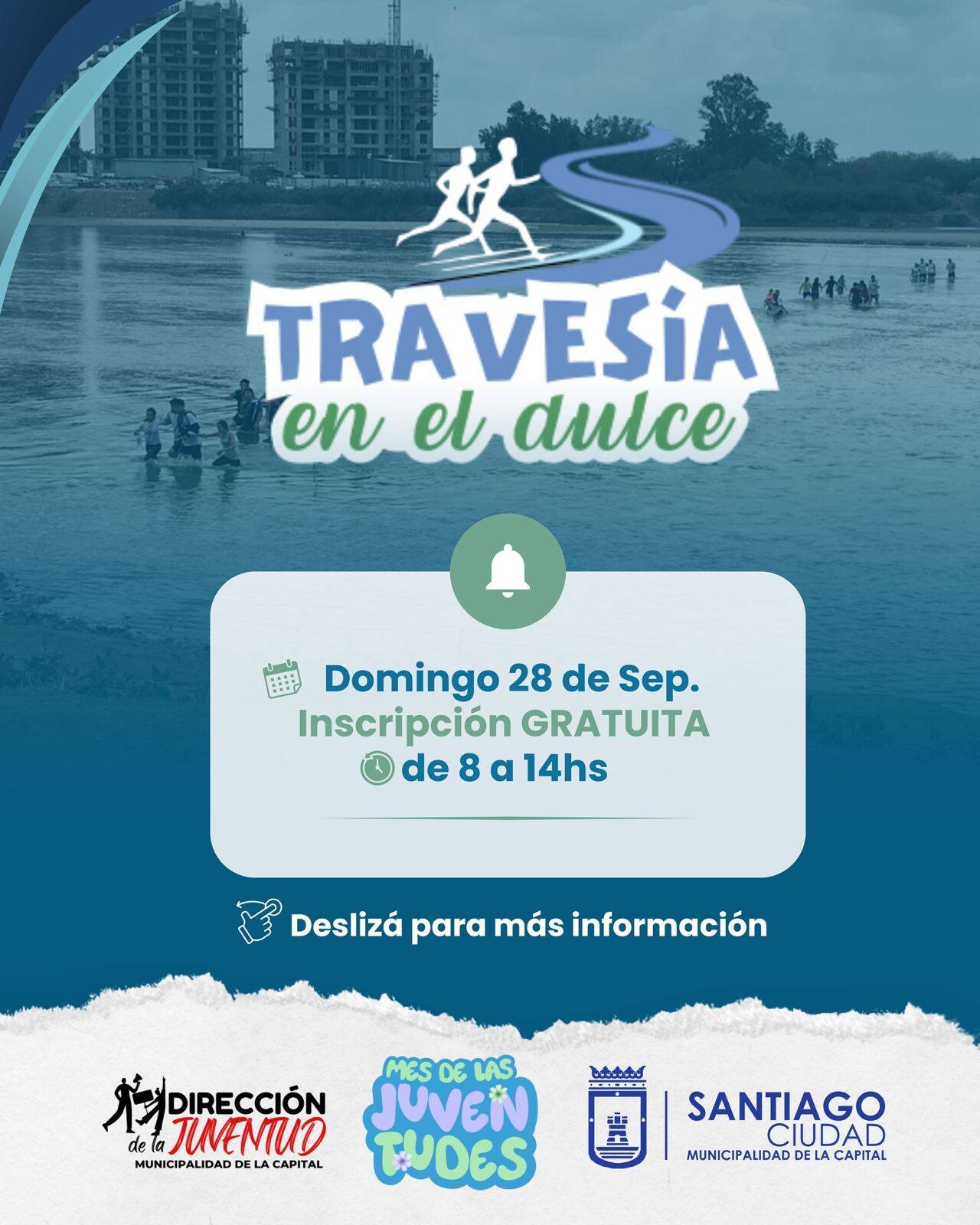 El próximo domingo 28 de septiembre, de 8 a 14 horas, se realizará la Travesía en el Dulce 2025, un evento deportivo y recreativo que combina deporte, aventura y naturaleza en un recorrido único a orillas del Dulce.