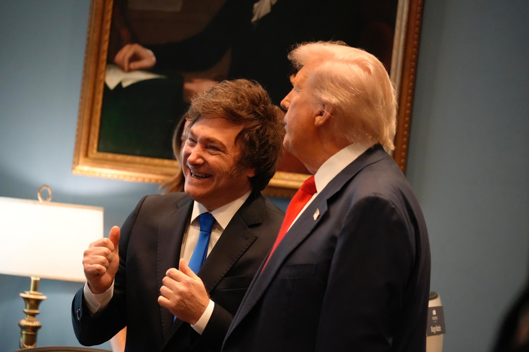 Javier Milei en estados Unidos , en reunion con Donald Trump