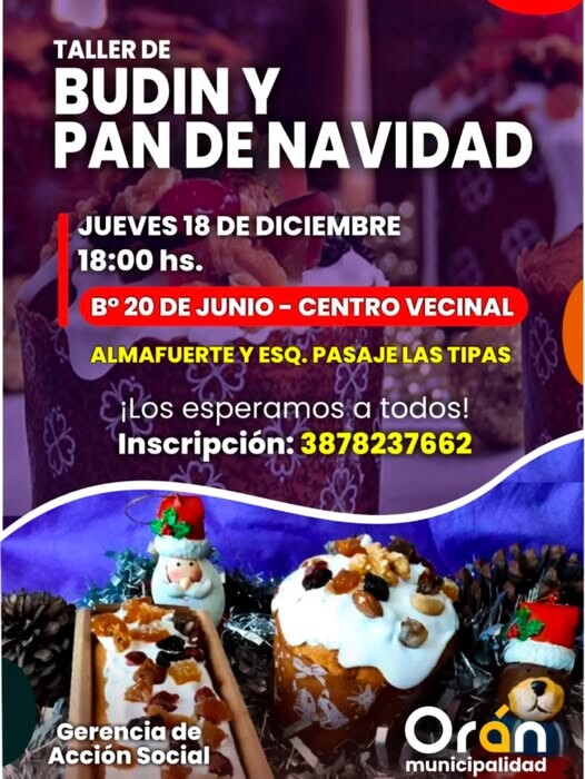 598847291_1205577465048236_5252707136814734464_n.jpg TALLER DE BUDÍN Y PAN DE NAVIDAD EN BARRIO 20 DE JUNIO