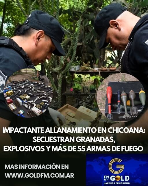 604848919_1210913854514597_11105793984433519_n.jpg IMPACTANTE ALLANAMIENTO EN CHICOANA: SECUESTRAN GRANADAS, EXPLOSIVOS Y MÁS DE 55 ARMAS DE FUEGO