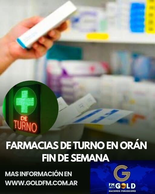 FARMACIAS DE TURNO EN ORÁN – FIN DE SEMANA
