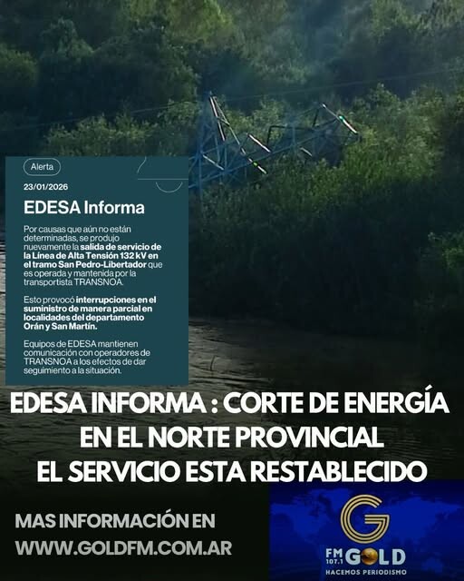 622384730_1234865338786115_3454266576335400716_n.jpg CORTE DE ENERGÍA EN EL NORTE PROVINCIAL: SERVICIO RESTABLECIDO