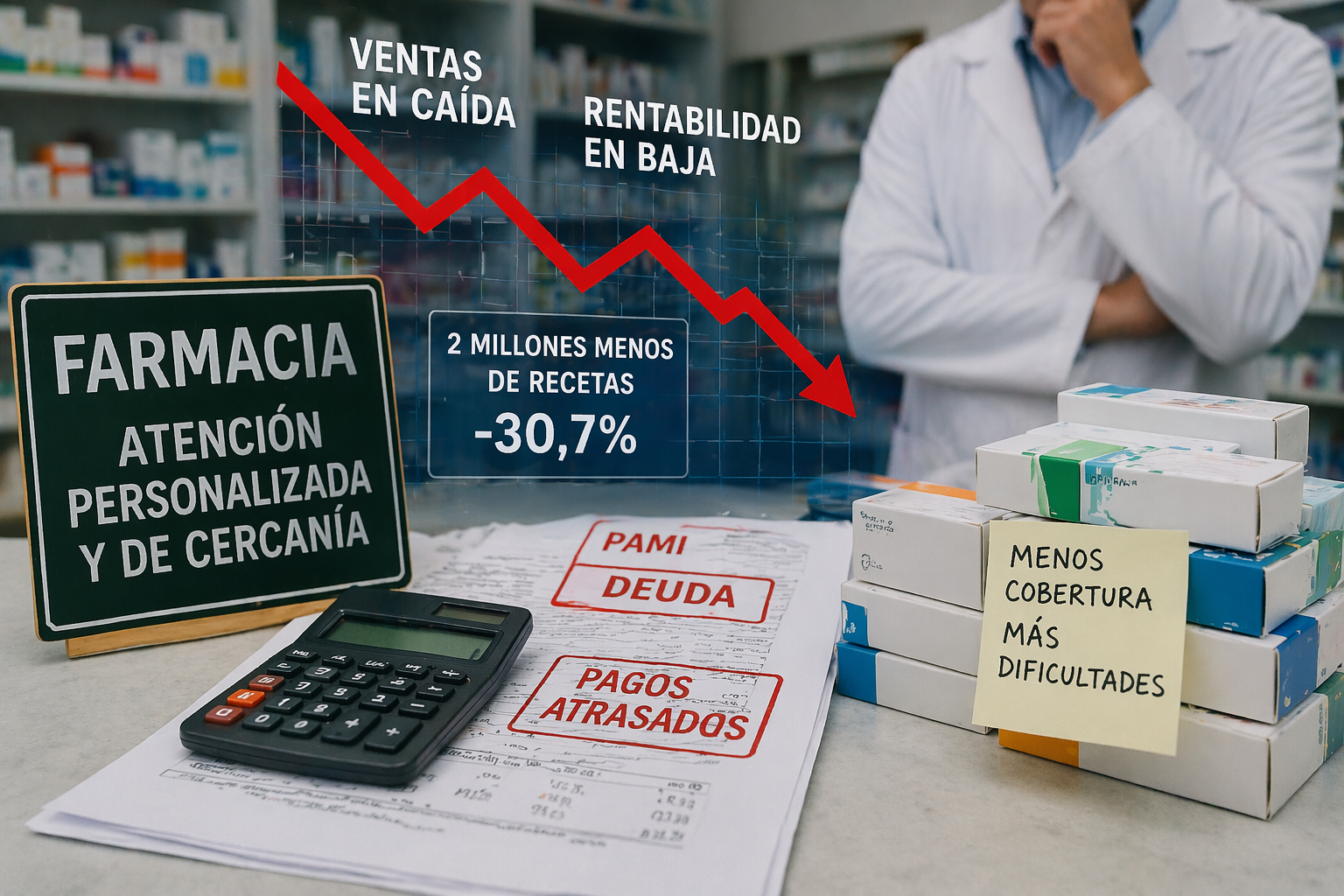 624a9597-49cc-4deb-8e1b-2b1cc9399dce.png Crisis en el sector farmacéutico: menos recetas, recortes del PAMI y un sistema al límite en San Juan