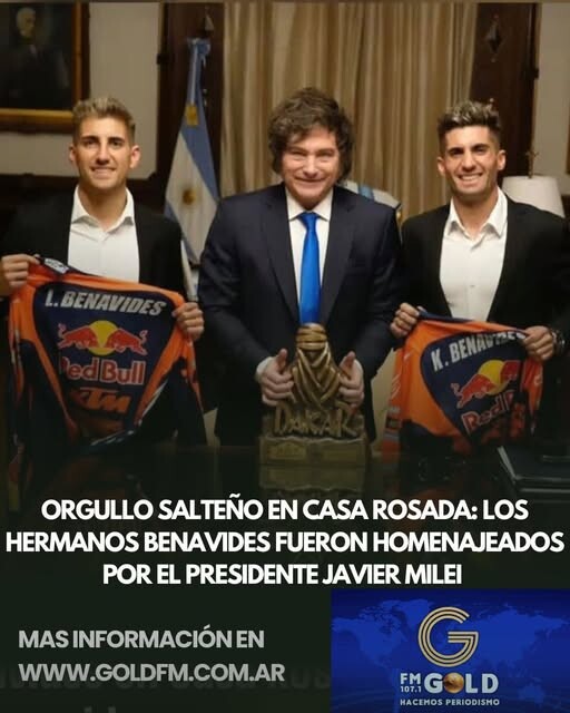 ORGULLO SALTEÑO EN CASA ROSADA: LOS HERMANOS BENAVIDES FUERON HOMENAJEADOS POR EL PRESIDENTE JAVIER MILEI
