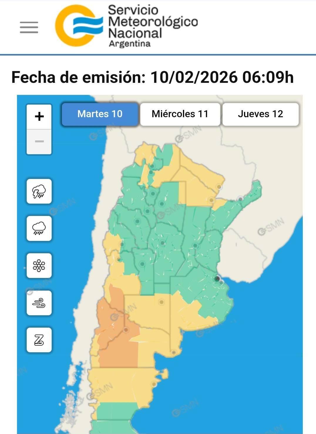 Clima en curuzu Cuatia proximos dias