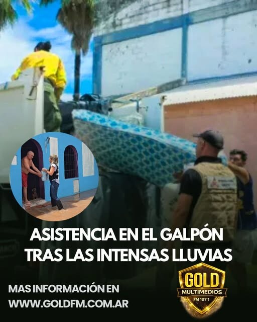 ASISTENCIA EN EL GALPÓN TRAS LAS INTENSAS LLUVIAS