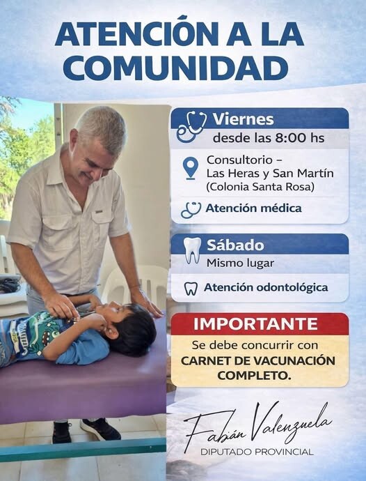 ATENCIÓN MÉDICA GRATUITA EN COLONIA SANTA ROSA