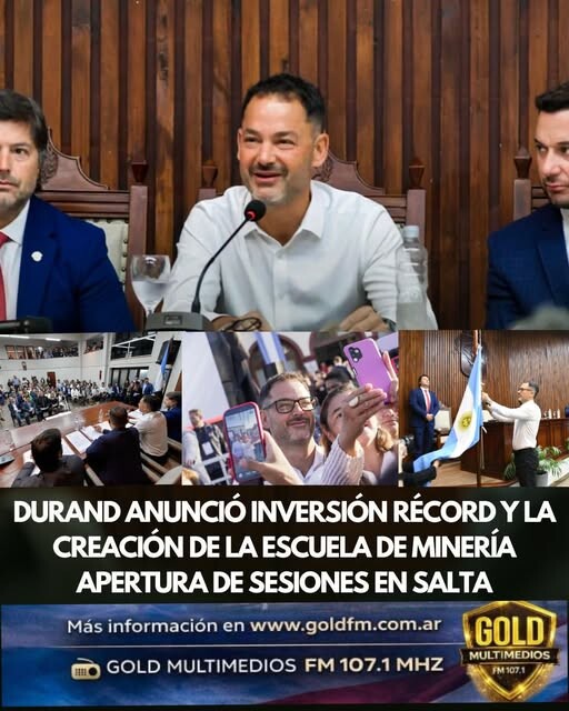 DURAND ANUNCIÓ INVERSIÓN RÉCORD Y LA CREACIÓN DE LA ESCUELA DE MINERÍA
