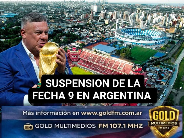 SE SUSPENDE LA FECHA 9 DEL FÚTBOL ARGENTINO