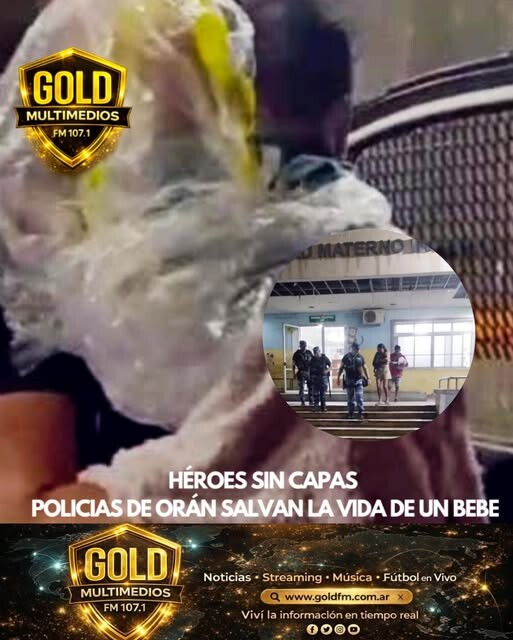 HÉROE SIN CAPA: POLICÍAS DE INFANTERÍA SALVARON A UN BEBÉ DE 6 MESES EN ORÁN
