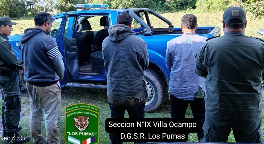 “Los Pumas” de Villa Ocampo aprehendieron a tres individuos por depredación de la fauna Ictícola y Silvestre.
