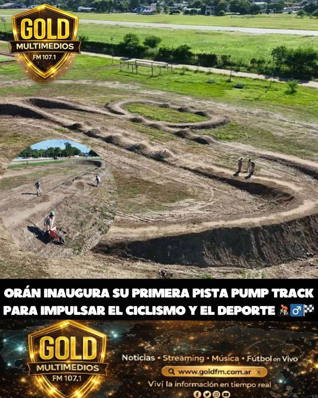 ORÁN INAUGURA SU PRIMERA PISTA PUMP TRACK PARA IMPULSAR EL CICLISMO Y EL DEPORTE