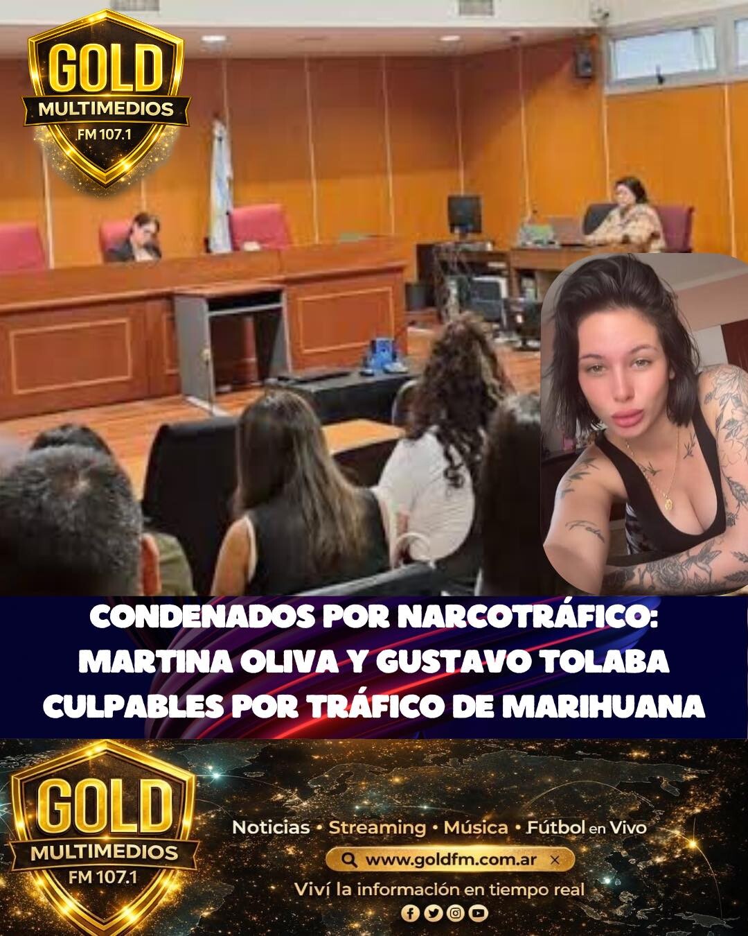 CONDENADOS POR NARCOTRÁFICO: MARTINA OLIVA Y GUSTAVO TOLABA CULPABLES TRAFICO DE MARIHUANA