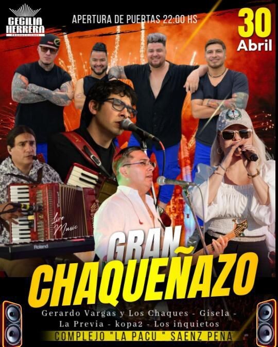 5 GRUPOS EN UNA SOLA NOCHE EN SAENZ PEÑA