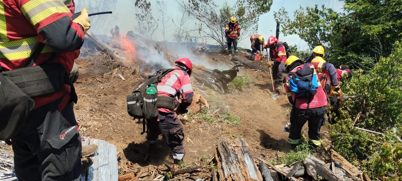 65e9aa82-a465-45d6-aa0a-b7bf04328ad2.jpg Producto de un arduo operativo coordinado por Provincia, se logró controlar el incendio en El Turbio
