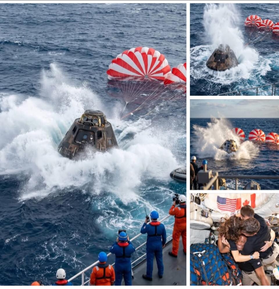 el Artemis II LLEGO A LA TIERRA DESPUES DE 9 DIAS 1 HORA 30 MINUTOS Y ESTO FUE LO QUE PASO