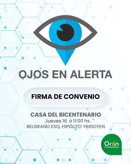 OJOS EN ALERTA: FIRMA DE CONVENIO EN ORÁN