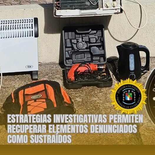 ESTRATEGIAS INVESTIGATIVAS PERMITEN RECUPERAR ELEMENTOS DENUNCIADOS COMO SUSTRAÍDOS.