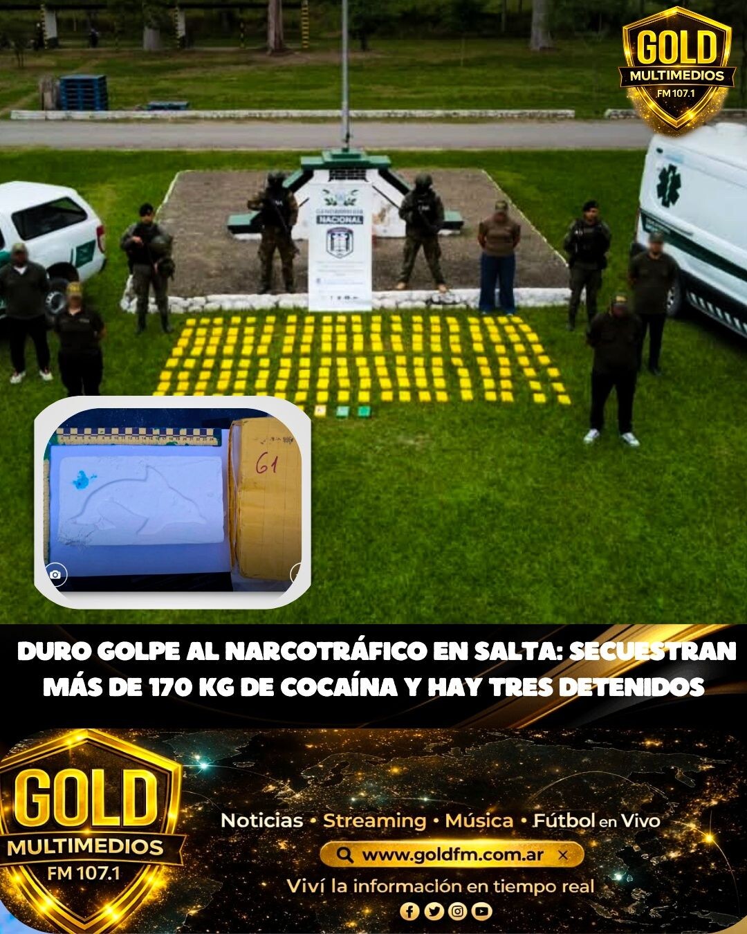 DURO GOLPE AL NARCOTRÁFICO EN SALTA: SECUESTRAN MÁS DE 170 KG DE COCAÍNA Y HAY TRES DETENIDOS