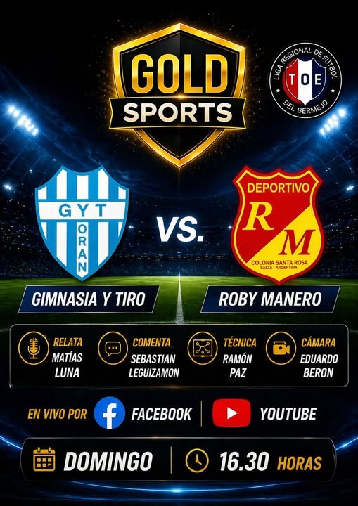 FÚTBOL EN VIVO POR GOLD FM 107.1 – ESTE DOMINGO 26 DE ABRIL
