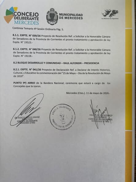 TEMARIO DE LA CUARTA SESIÓN ORDINARIA DEL CONCEJO DELIBERANTE.