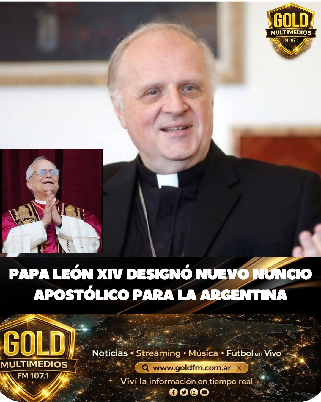 EL PAPA LEÓN XIV DESIGNÓ NUEVO NUNCIO APOSTÓLICO PARA LA ARGENTINA