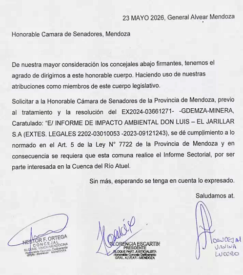 HCD | Concejales de alvearenses objetan el proyecto de litio “Don Luis y Otro”