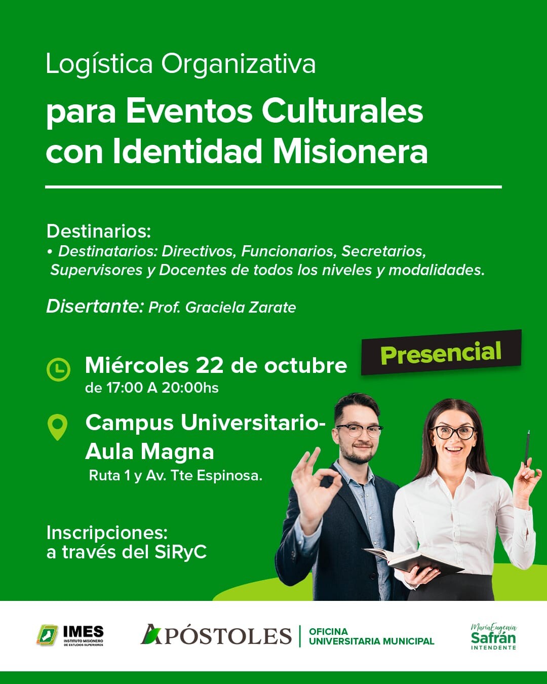 Charla sobre Logística Organizativa para Eventos Culturales con Identidad Misionera