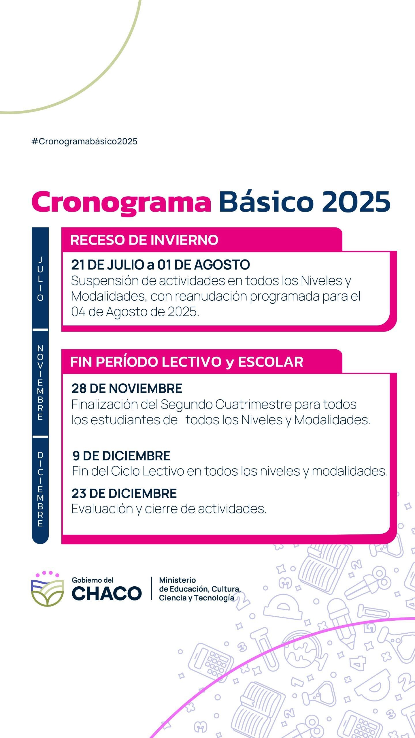 6d833b40-0948-4e2f-8dfc-b9050ab91a45.jpg CALENDARIO ESCOLAR 2025: EN MARZO SE INICIARÁ EL CICLO LECTIVO EN EL CHACO