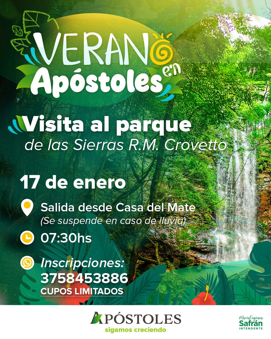 Alta demanda en el paseo gratuito al Parque Provincial de la Sierra R.M. Croveto