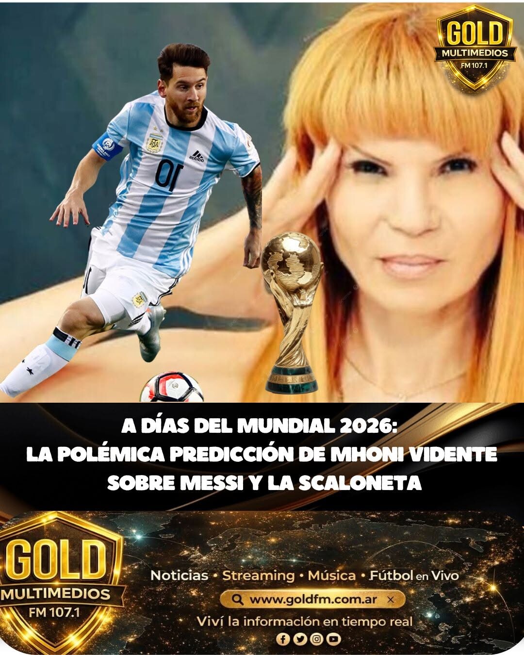 A DÍAS DEL MUNDIAL 2026: LA POLÉMICA PREDICCIÓN DE MHONI VIDENTE SOBRE MESSI Y LA SELECCIÓN ARGENTINA