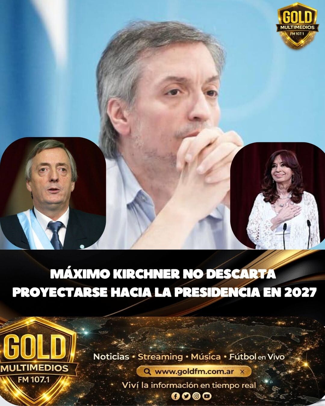 MÁXIMO KIRCHNER NO DESCARTA PROYECTARSE HACIA LA PRESIDENCIA EN 2027