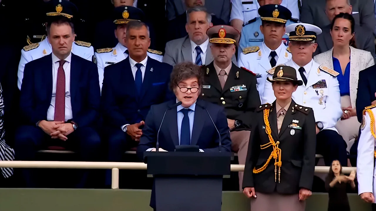Javier Milei: «Hace once meses decidimos decirle no al garantismo barbárico para decirle sí al orden cívico»