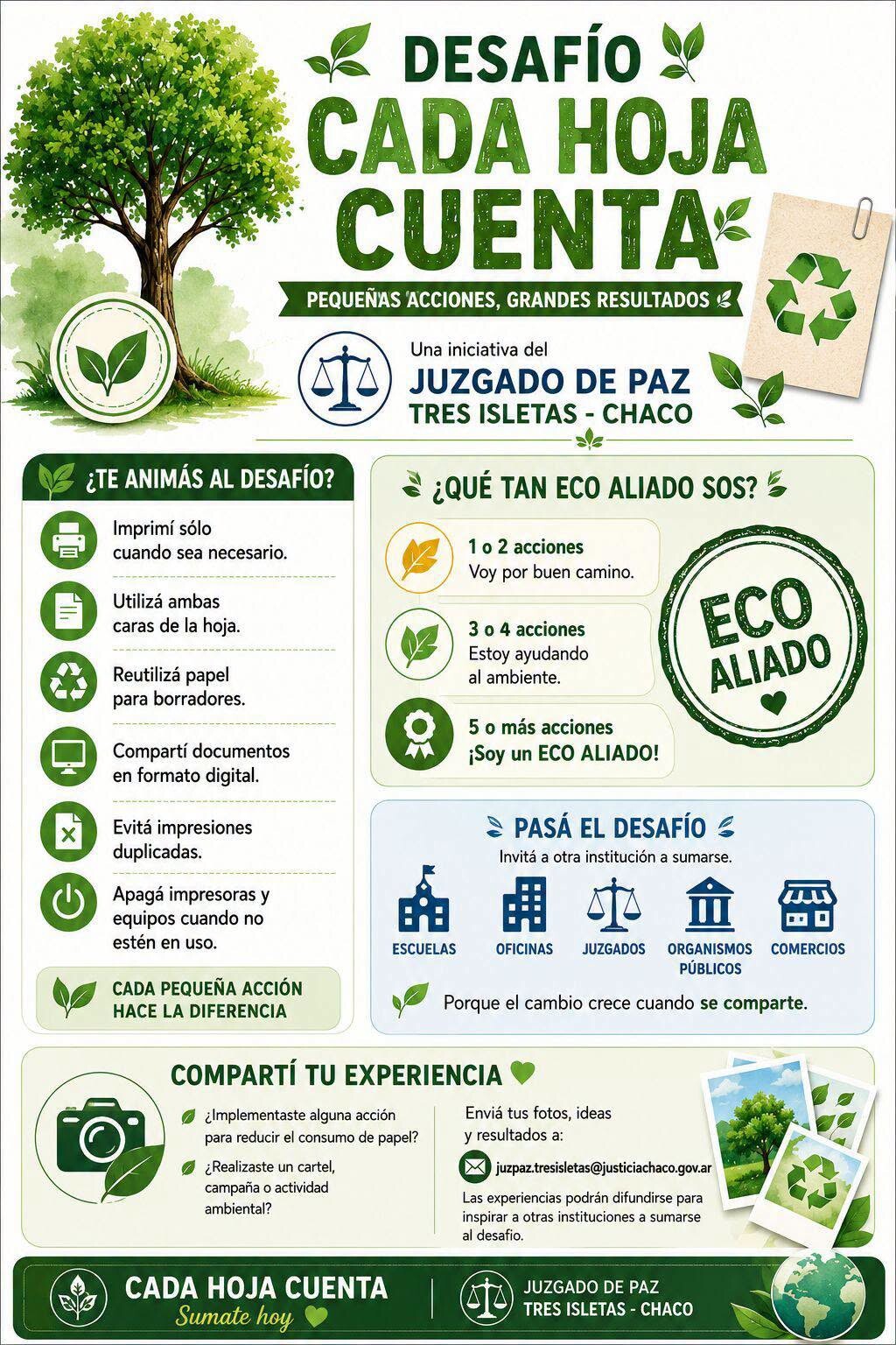 TRES ISLETAS: CADA HOJA CUENTA, DESDE EL MUNICIPIO SE CONTINÚA CON EL COMPROMISO DEL CUIDADO DEL MEDIO AMBIENTE