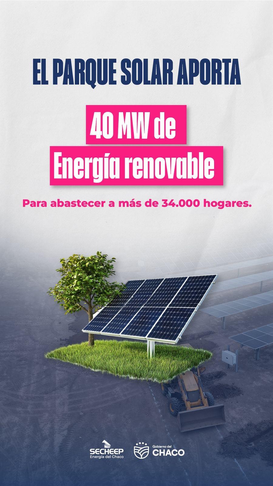 Chaco avanza en la transformación de su matriz energética