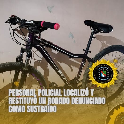 PERSONAL POLICIAL LOCALIZÓ Y RESTITUYÓ UN RODADO DENUNCIADO COMO SUSTRAÍDO.