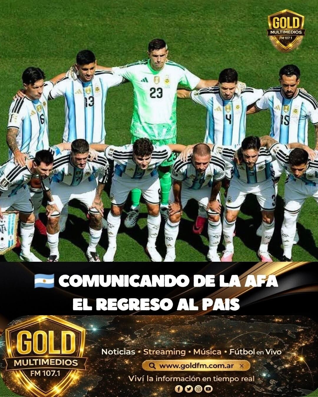 La AFA agradeció el apoyo de todo el país tras la Copa del Mundo 2026