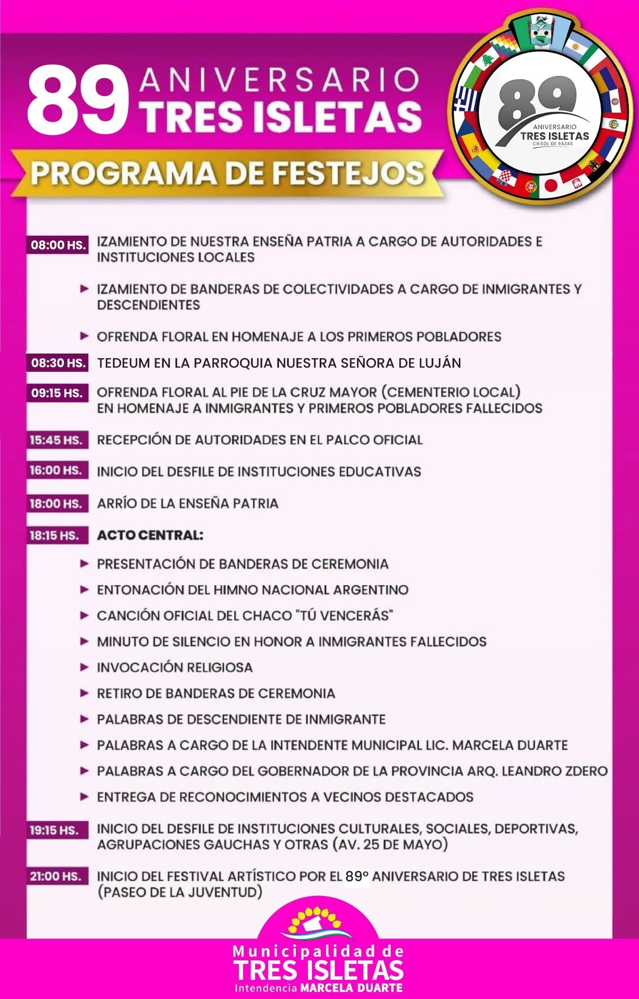 TRES ISLETAS: DESDE EL MUNICIPIO NOS PREPARAMOS PARA VIVIR LOS 89º ANIVERSARIO DE NUESTRA CIUDAD
