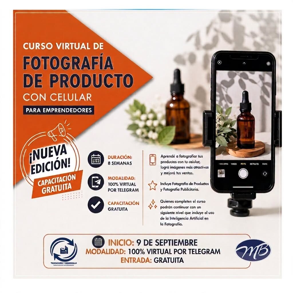 Nueva edición: curso gratuito de fotografía de producto con celular