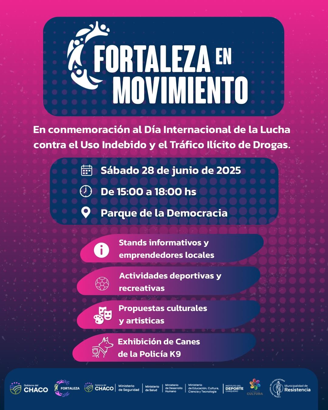 FORTALEZA EN MOVIMIENTO: JORNADA POR EL DÍA INTERNACIONAL DE LA LUCHA CONTRA LAS DROGAS