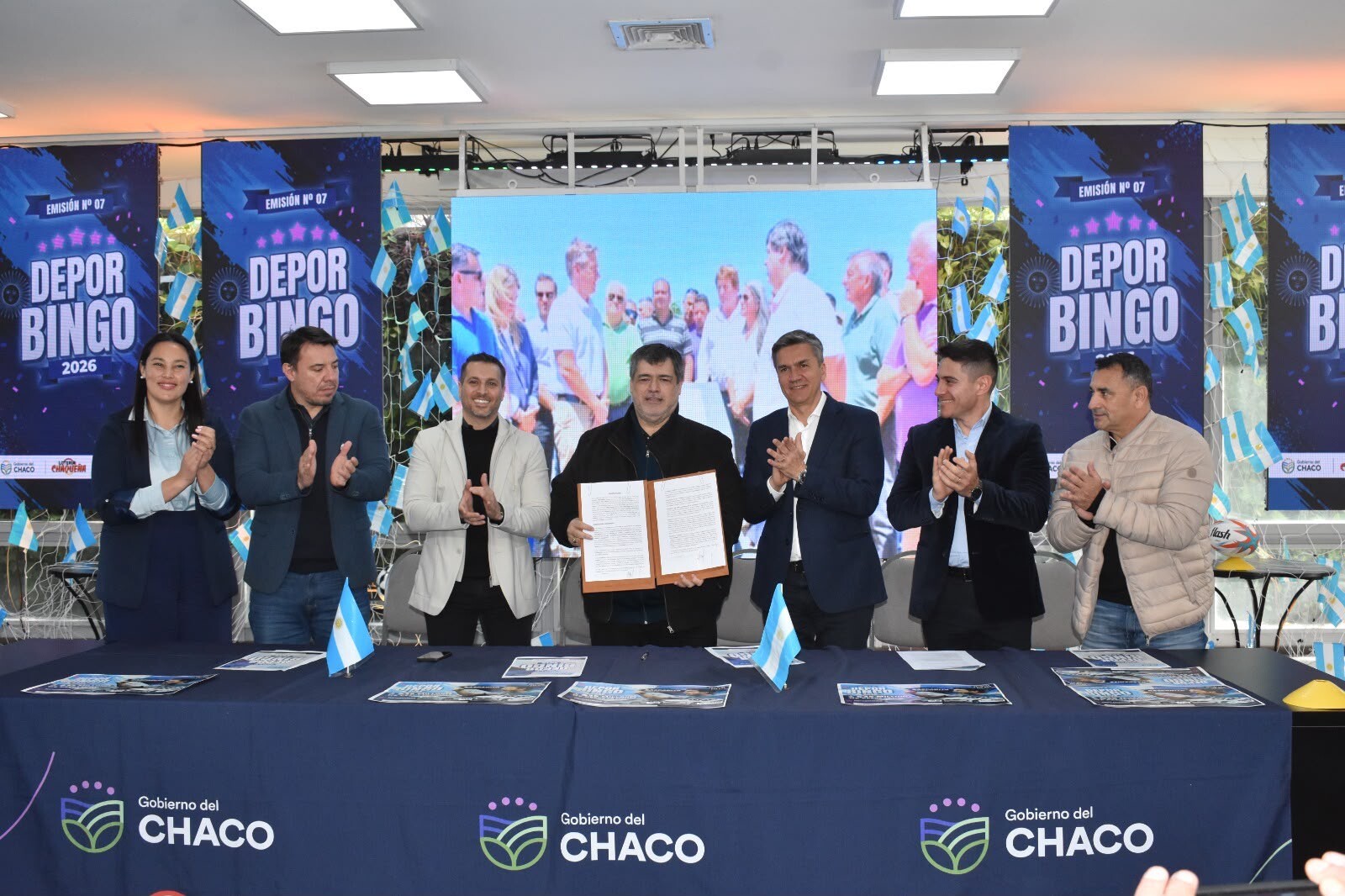 CONVENIO : PROVINCIA Y LOTERÍA CHAQUEÑA IMPULSAN NUEVAS OBRAS EN LA LIGA CHAQUEÑA DE FÚTBOL